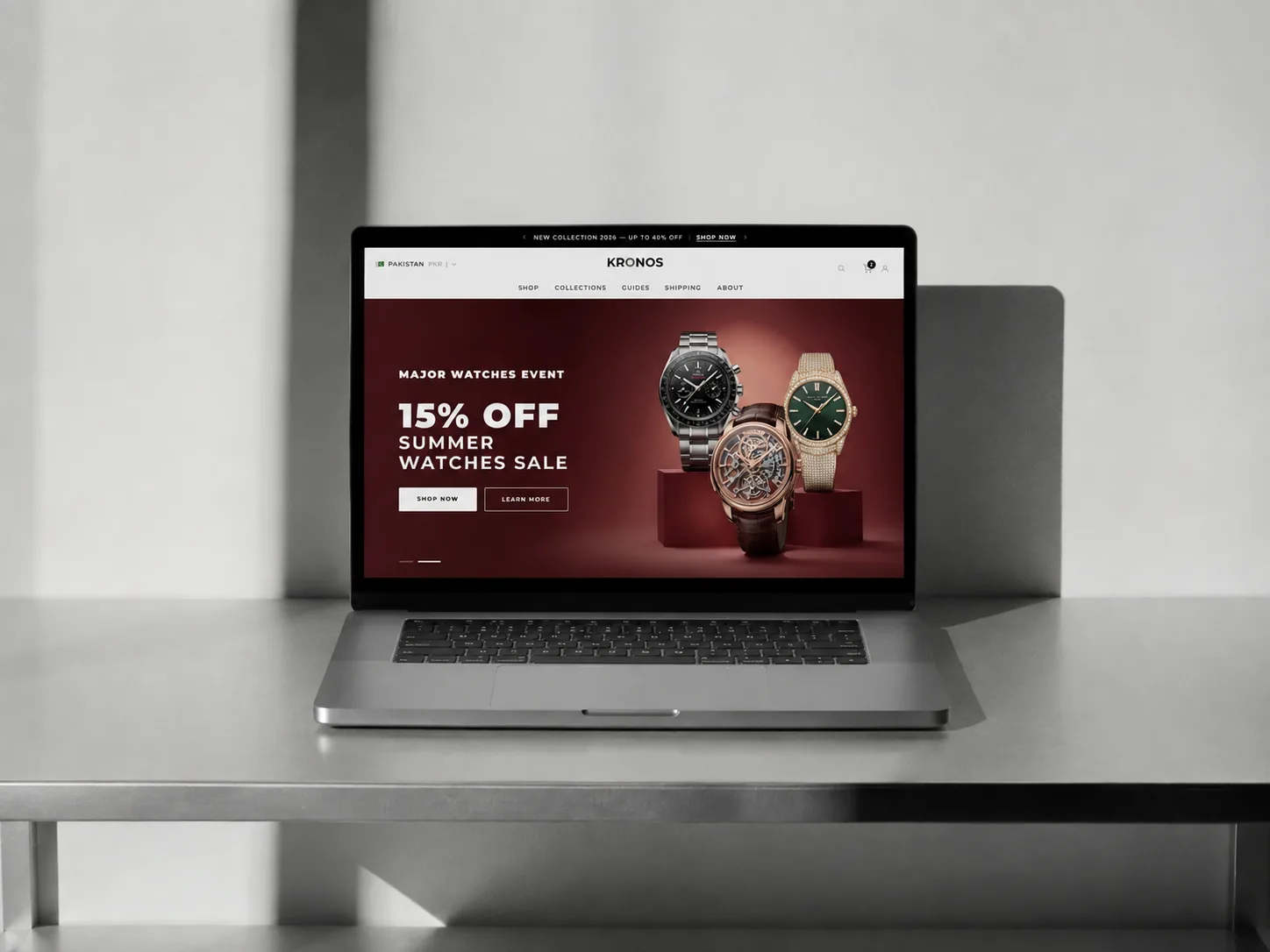 Kronos luxury watch ecommerce website